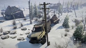 Урал Next. Качаю пару БА-20 на сугробах Имандры. SnowRunner.