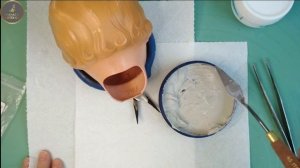 Установка глаз антикварной целлулоидной куклы Сборка куклы