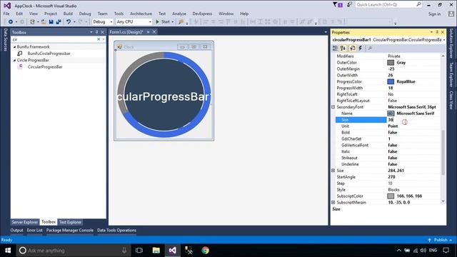 C# Tutorial - Digital Clock using Circular Progress Bar C#.Net Winforms | FoxLearn смотреть онлайн