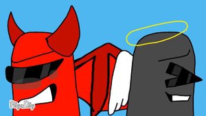 Sizo meme//among us//blue x white, red x black, cyan x lime