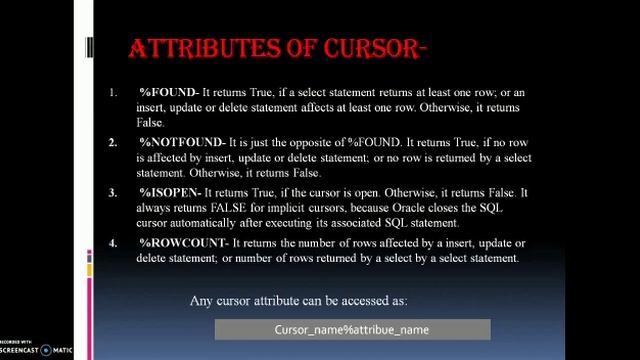 Oracle cursor in PL/SQL|| Explicit, implicit cursor for bigginers