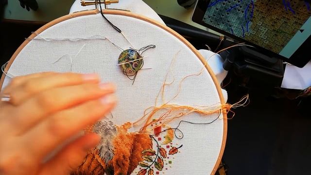 Болталка о счастье :) живой процесс вышивки :) по просьбу Tosik рукодельный дневник :) смотреть онлайн