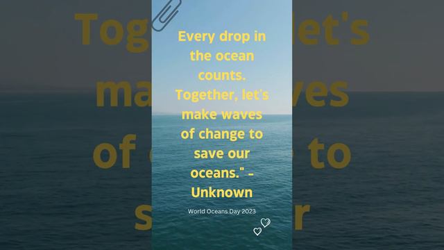 World Oceans Day 2023 | Inspiring Quotes | Save Oceans