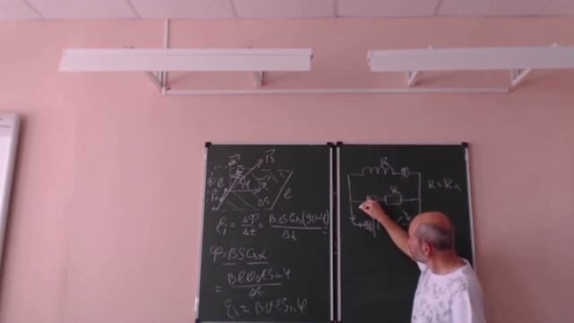 видео лекция, физика 10 класс, самоиндукция 18-19