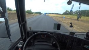 Фура ушла в обочину/Truck Accident part 1/Еду в Харьковскую область/Август 2021.