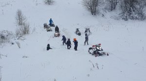 Покатушка на снегоходах 25.12.2021 Во Владимирской области. на горных и утилитарных снегоходах.