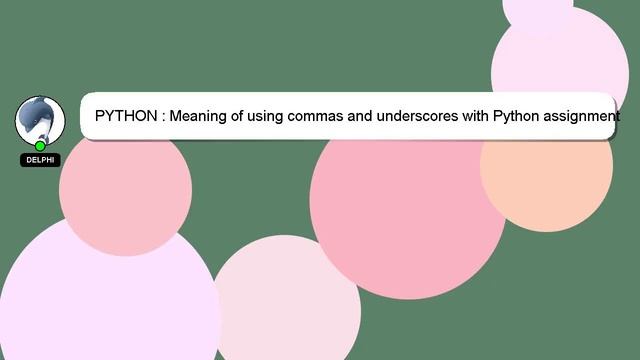 PYTHON : Meaning of using commas and underscores with Python assignment operator?