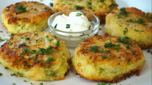 Котлеты с капустой и чесночным соусом