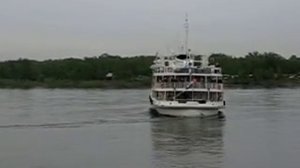 "Professor Bliznyak" passenger ship is leaving Krasnoyarsk