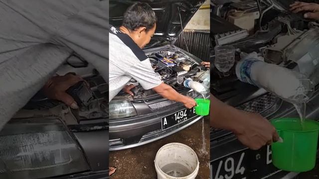 nguras air radiator mazda familia