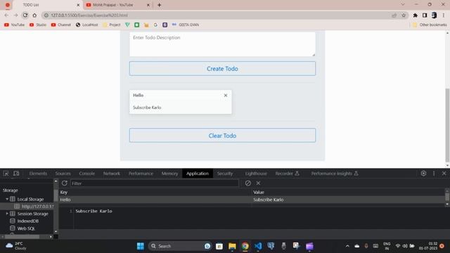 JS Exercise #3 Todo List LocalStorage Fetch #2 | JavaScript Tutorial 2023 Hindi #39 | Mohit Prajapa
