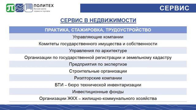 Высшая школа сервиса и торговли | ПОЛИТЕХ ПЕТРА смотреть онлайн