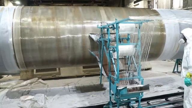 Намотка стеклопластикового корпуса диаметром 2000мм