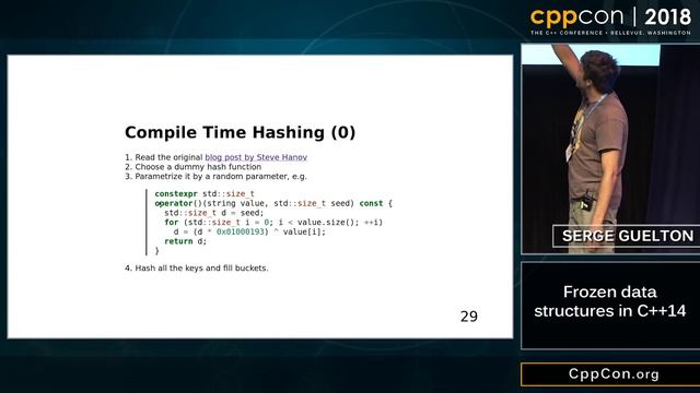 CppCon 2018: Serge Guelton “Frozen data structures in C++14”