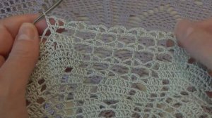 Скатерть " Морская Жемчужина". Вяжем с 23-27 ряд.