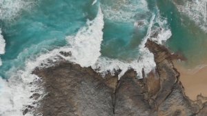 Relaxing Beach Waves Drone Video