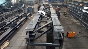 #Металлоконструкции. Тяжёлая ферма из двутавра.  Сборка фермы по шаблону