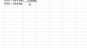 Normal Distribution on Excel:  Area Between Two Values
