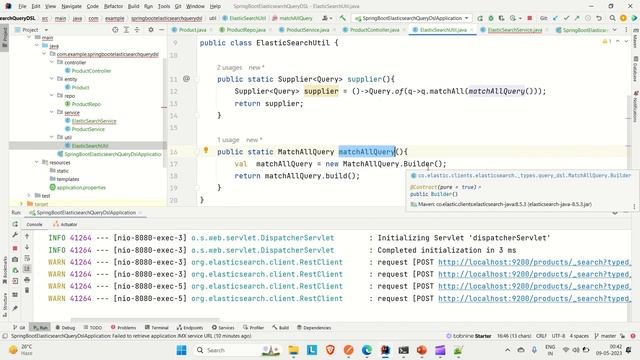 Query DSL | How to Implement Elasticsearch Query in Java Spring Boot API| MatchAll Query on a Index