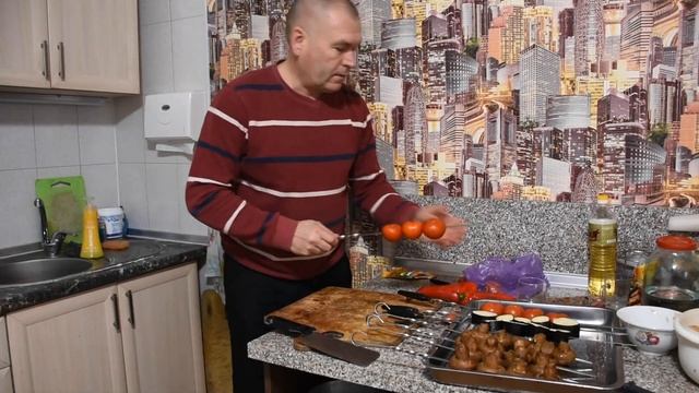 Шашлык из перепелок .