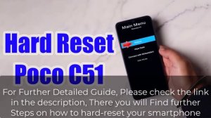 Hard Reset Poco C51 | Factory Reset Remove Pattern/Lock/Password (How to Guide)
