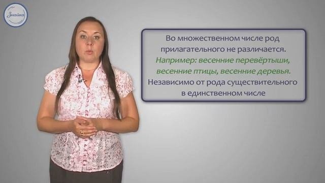Согласование имён прилагательных
