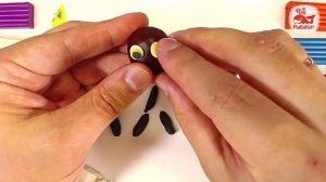 Поделки из КАШТАНОВ / Хэллоуин Пластилин / Лепим летучих мышей