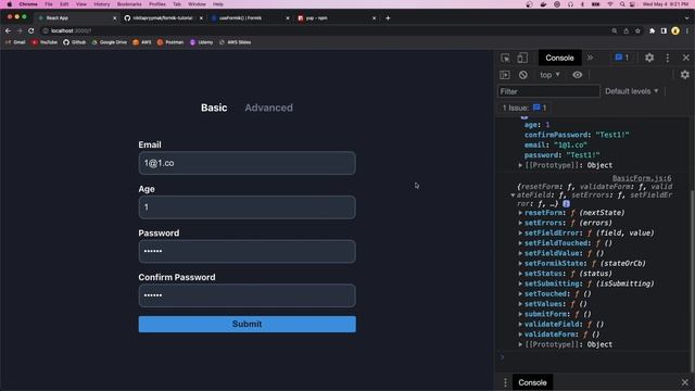 React Formik Tutorial with Yup (React Form Validation) смотреть онлайн
