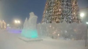 Ледовый городок в Тарко-сале, ямало-ненецкий автономный округ