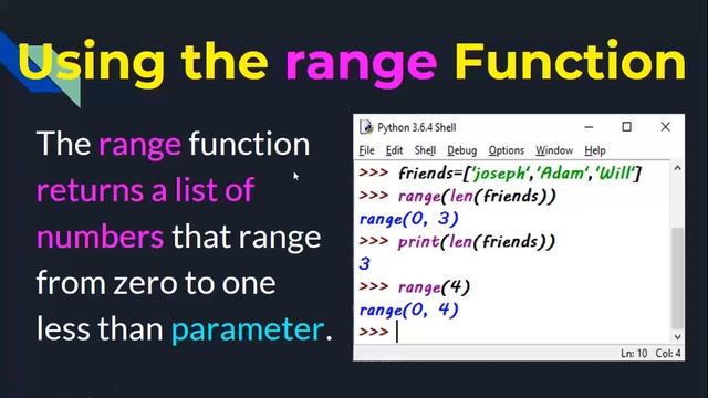 Range function | Len and range function in python | range function in python | Range() | Len() |