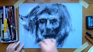Как нарисовать лицо человека. Техника от пятна начинающим  художникам.