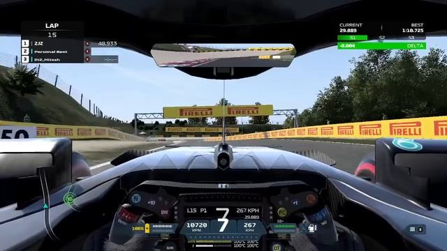 F12021 Zandvoort Hotlap( 1:10:541) on default setup  + No Assits + Cockpit Drive.
