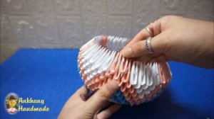 3d origami flower vase v27 tutorial | DIY making paper flower vase