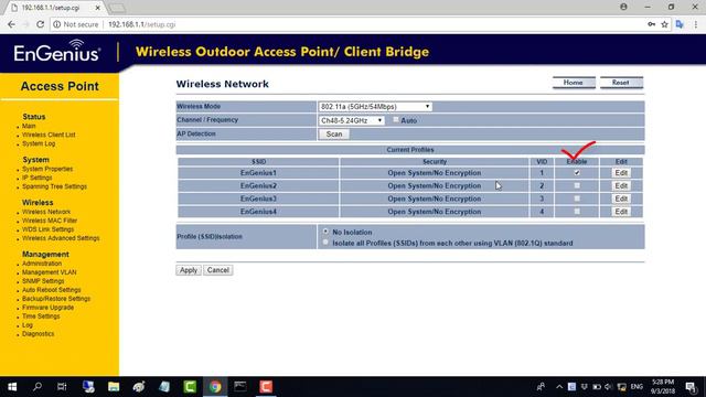 EnGenius настройка режима точки доступа смотреть онлайн