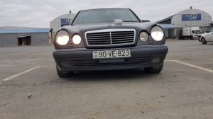 Установка лед ламп в фары W 210