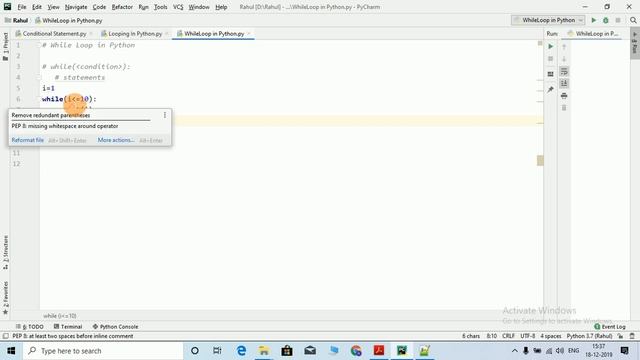 8  Python   While Loop in Python