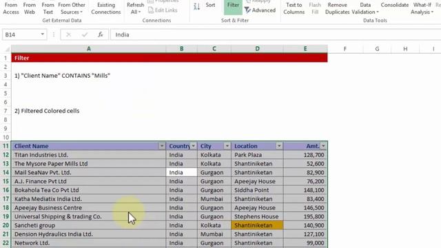 Text and Color Filter For Excel Beginners | Excel Tutorial 2020
