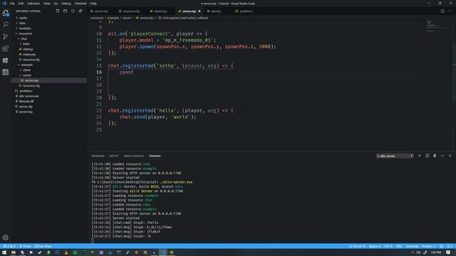alt:V JS Tutorial 3 - Working with Commands (Out of Date)