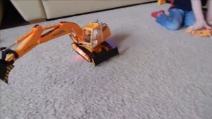 Экскаватор для детей с пультом дистанционного управления, тест драйв экскаватора