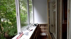 Остекление балкона хрущевки с выносом на кронштейнах