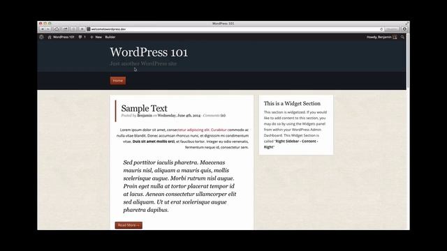 04 Using the WordPress Admin Bar смотреть онлайн