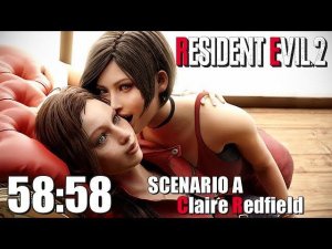 Resident Evil 2 Remake Speedrun 58:58 No Saves Single Segment Claire A 60fps