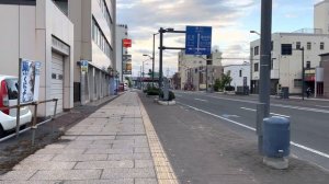 Main Street Walk before Dawn in Asahikawa, Hokkaido, Japan | 4K HDR
