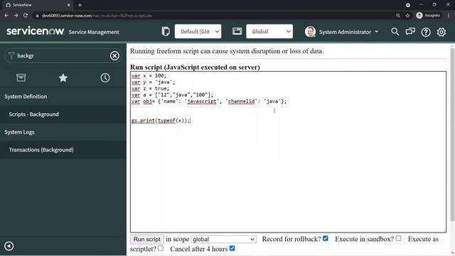 #5 Datatypes in JavaScript | Learn JavaScript with ServiceNow | ServiceNow JavaScript Tutorial