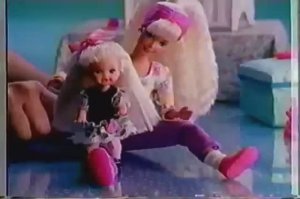 1995 Реклама младшей сестры Келли куклы  Барби Маттел Barbie Baby Sister Kelly