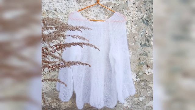 ✓ Свитер паутинка alize KID MOHAIR [Вяжем спицами]