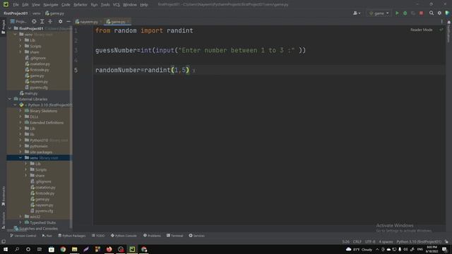 Small game using python | Random method | Bangla #21