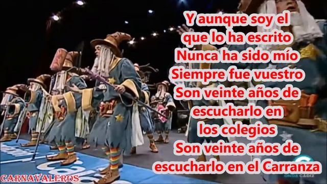 Pasodoble "Hoy se cumplen veinte años ya" de Los brujos Titis-Chirigota Letra, lyrics y karaoke смотреть онлайн