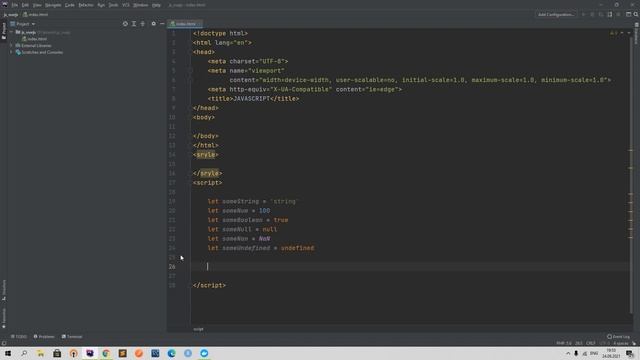Javascript и Vuejs для Laravel 2. Как объявлять переменные в js. Типы данных. Функции в javascript