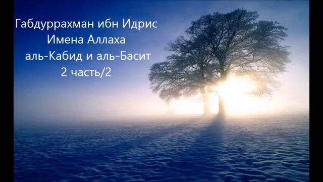 Габдуррахман ибн Идрис - Имена Аллаха - Аль-Каабид Аль-Баасит 2 часть/2 смотреть онлайн